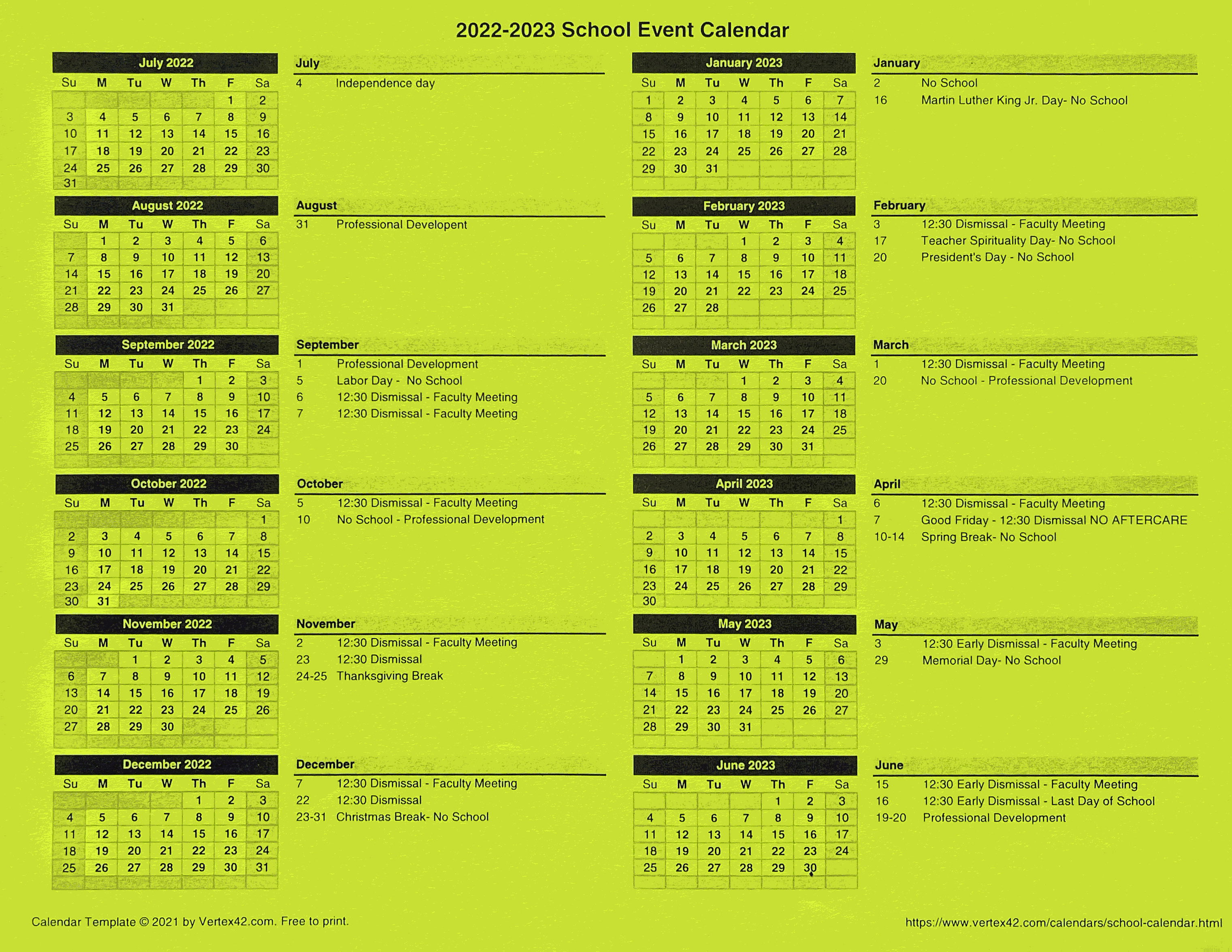 Calendar – Assumption Catholic School